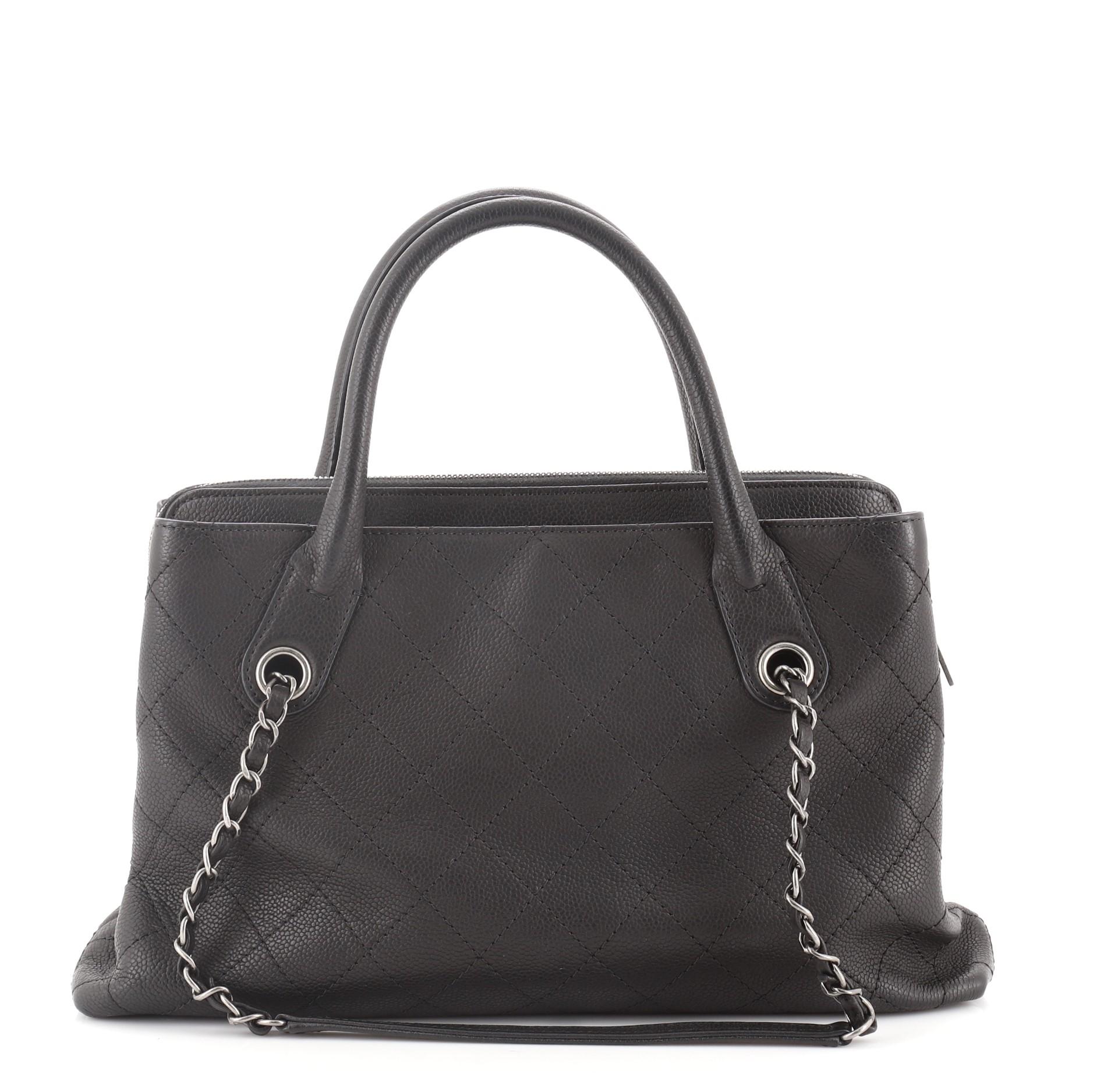 Chanel Urban Shopping Tote Quilted Caviar Small In Good Condition In NY, NY