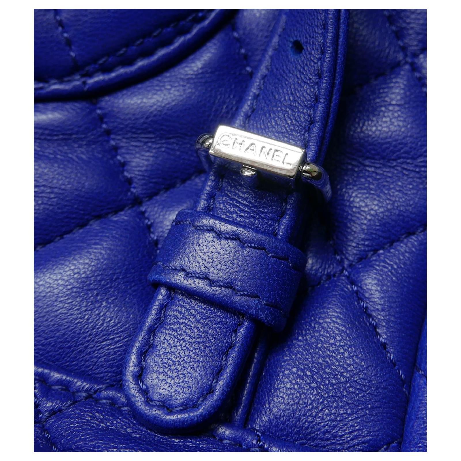 Chanel Urban Spirit Backpack Blue Lamb Leather For Sale 2