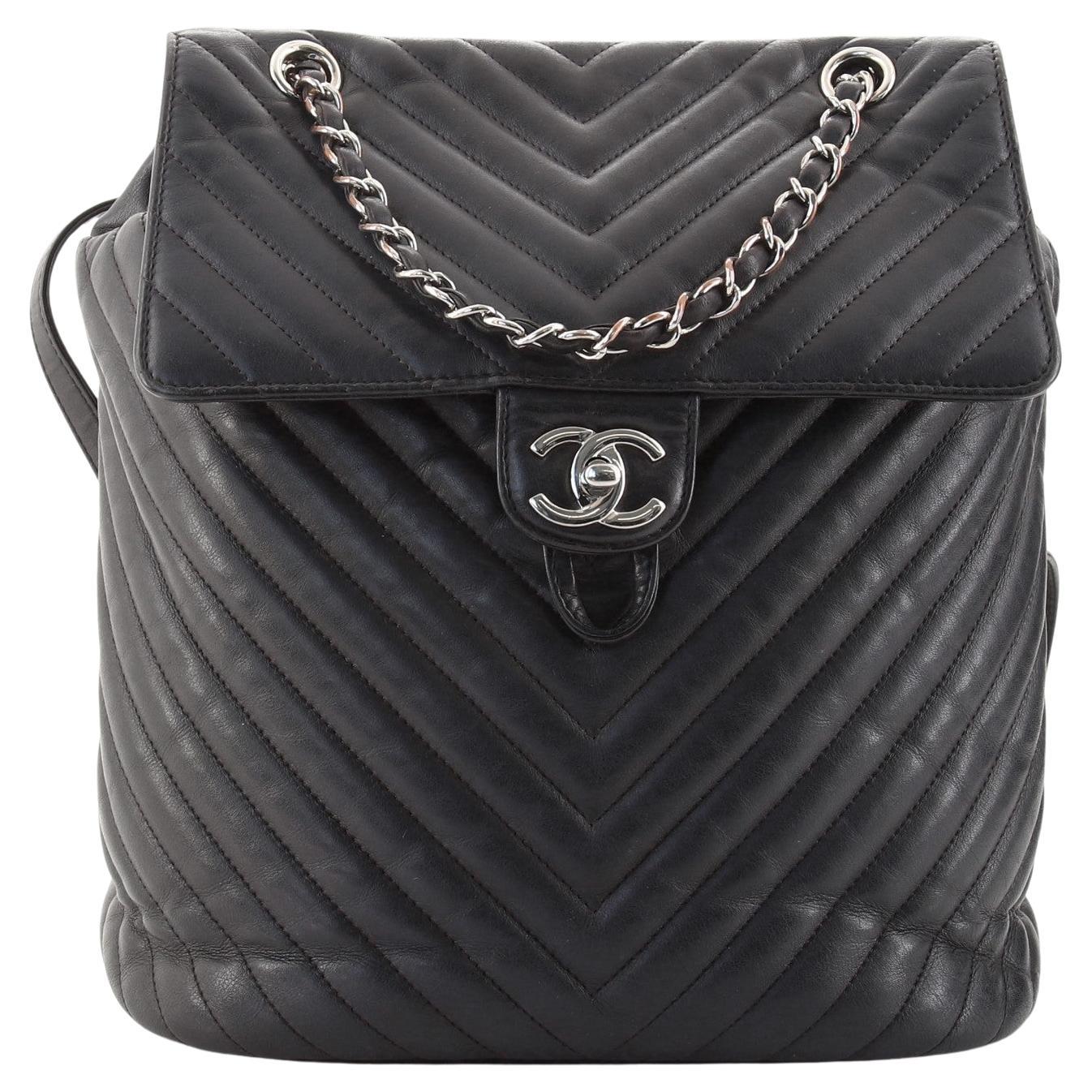 Chanel ParisHamburg Sling Backpack Embroidered Wool with Quilted