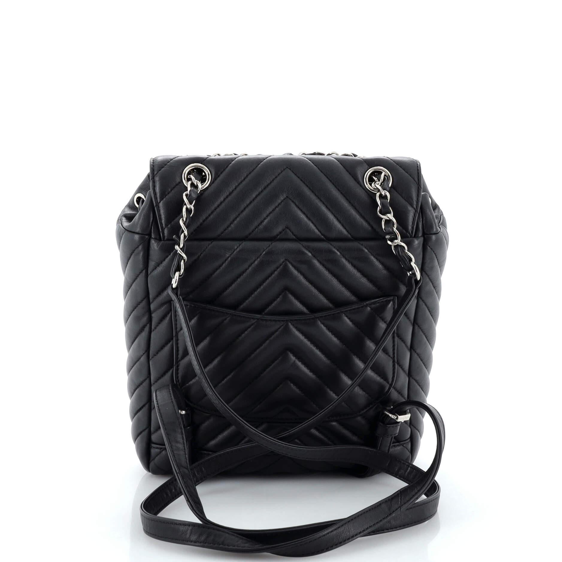 Women's Chanel Urban Spirit Backpack Chevron Leather Small For Sale