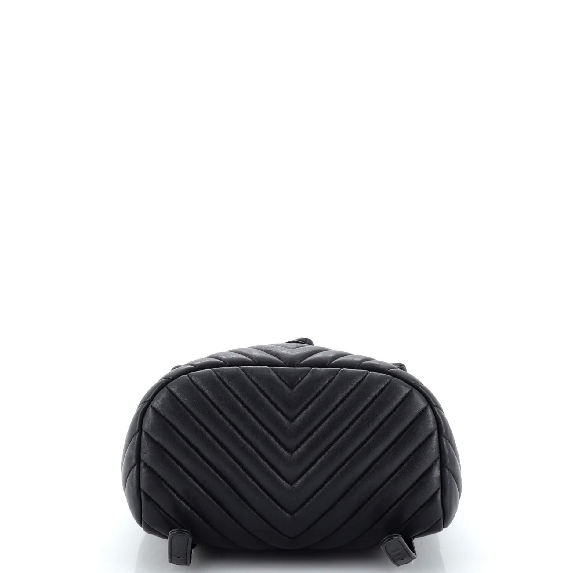 Chanel Urban Spirit Backpack Chevron Leather Small For Sale 1