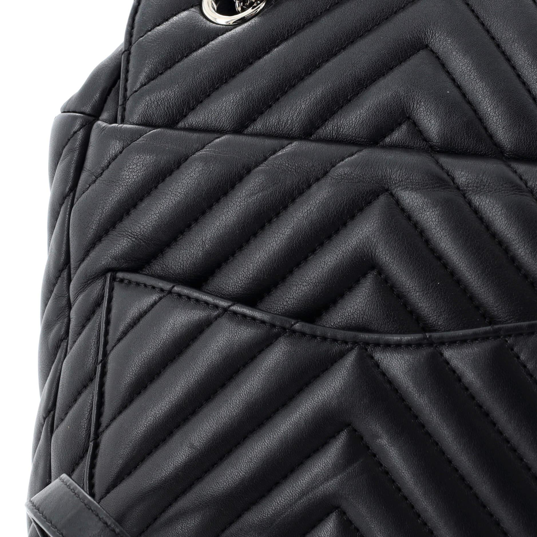 Chanel Urban Spirit Backpack Chevron Leather Small For Sale 3