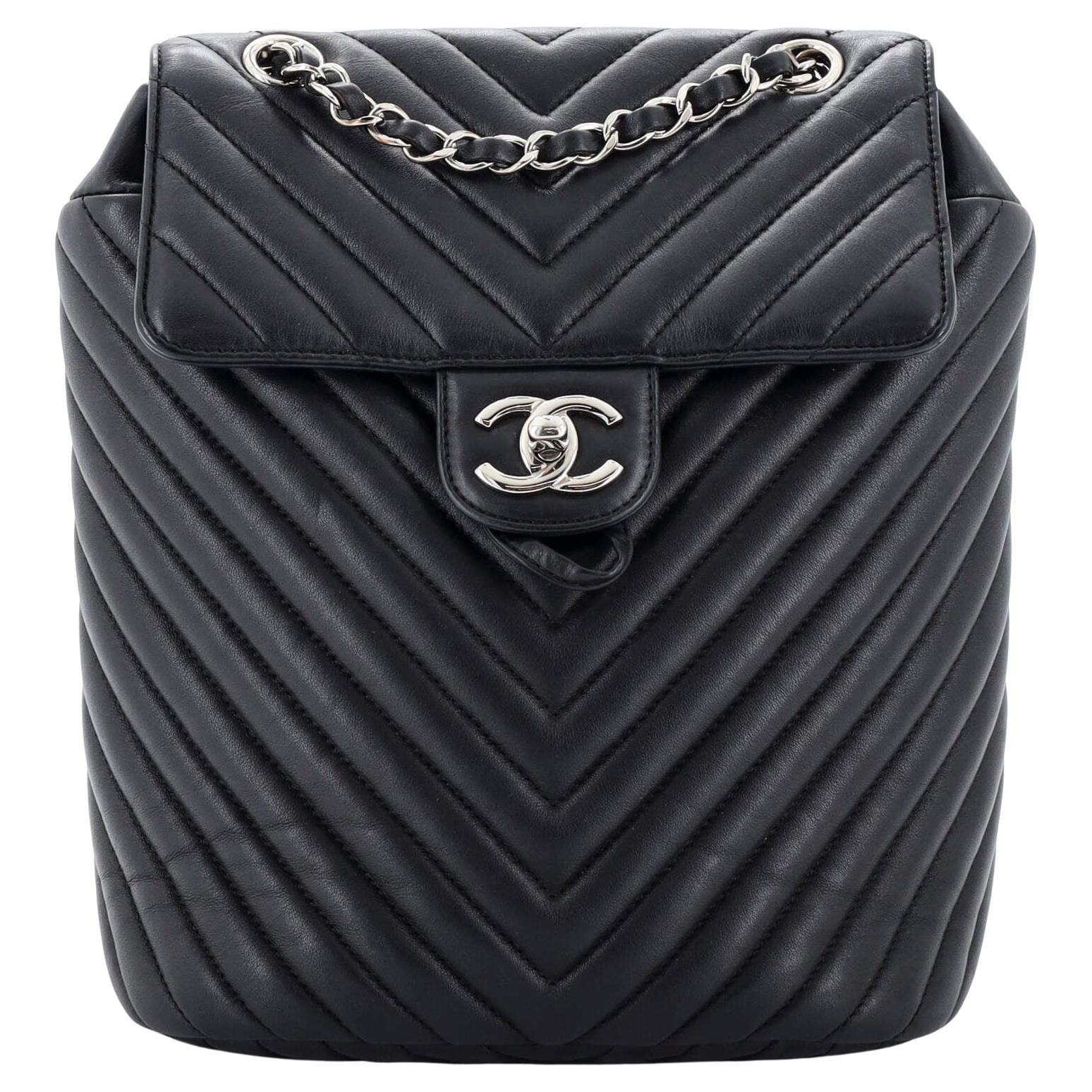 Chanel Urban Spirit Backpack Chevron Leather Small For Sale