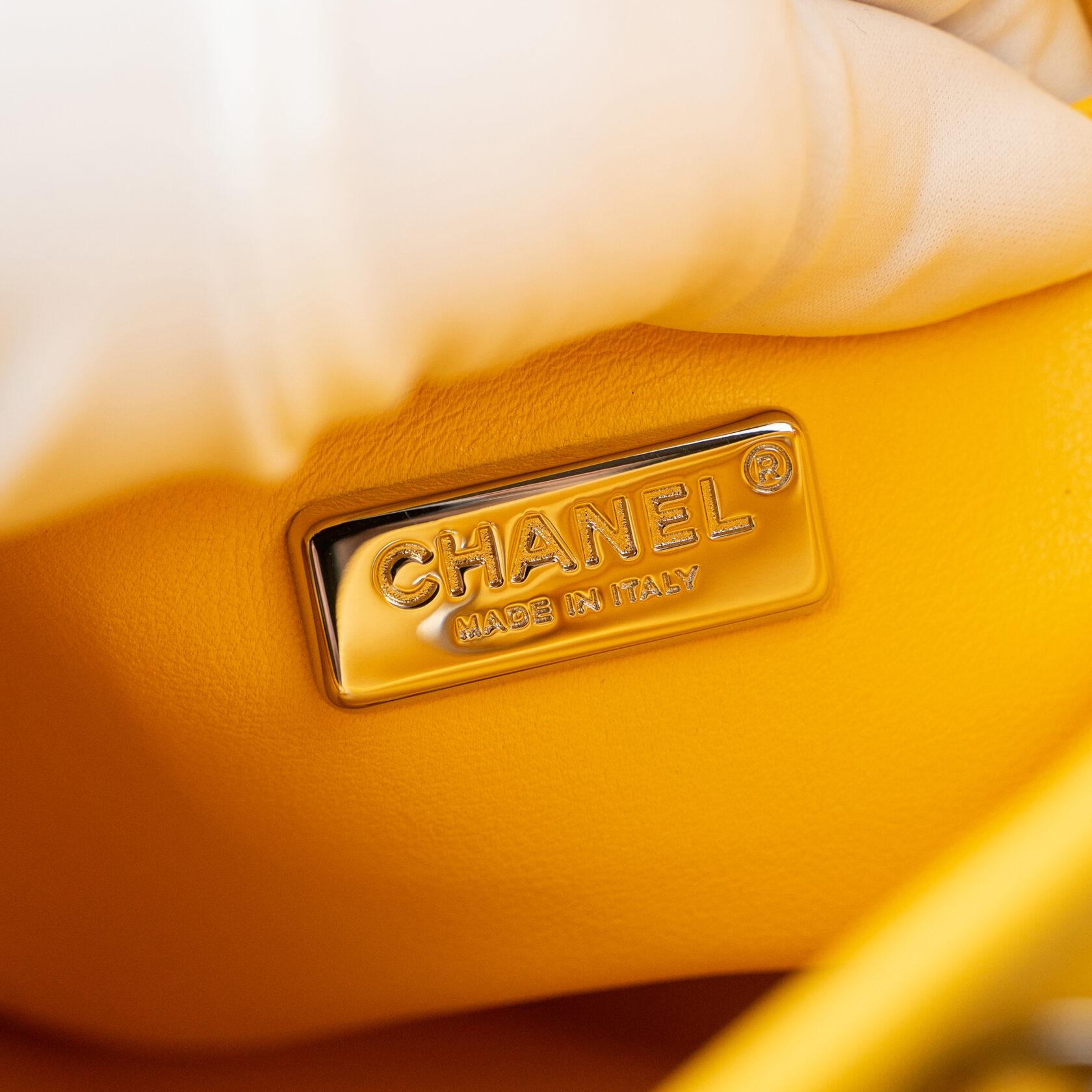 Chanel Urban Spirit Backpack Medium Python Yellow  For Sale 5
