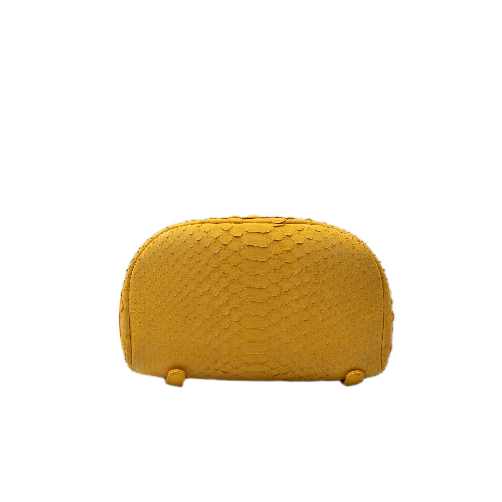 Chanel Urban Spirit Backpack Medium Python Yellow  For Sale 6
