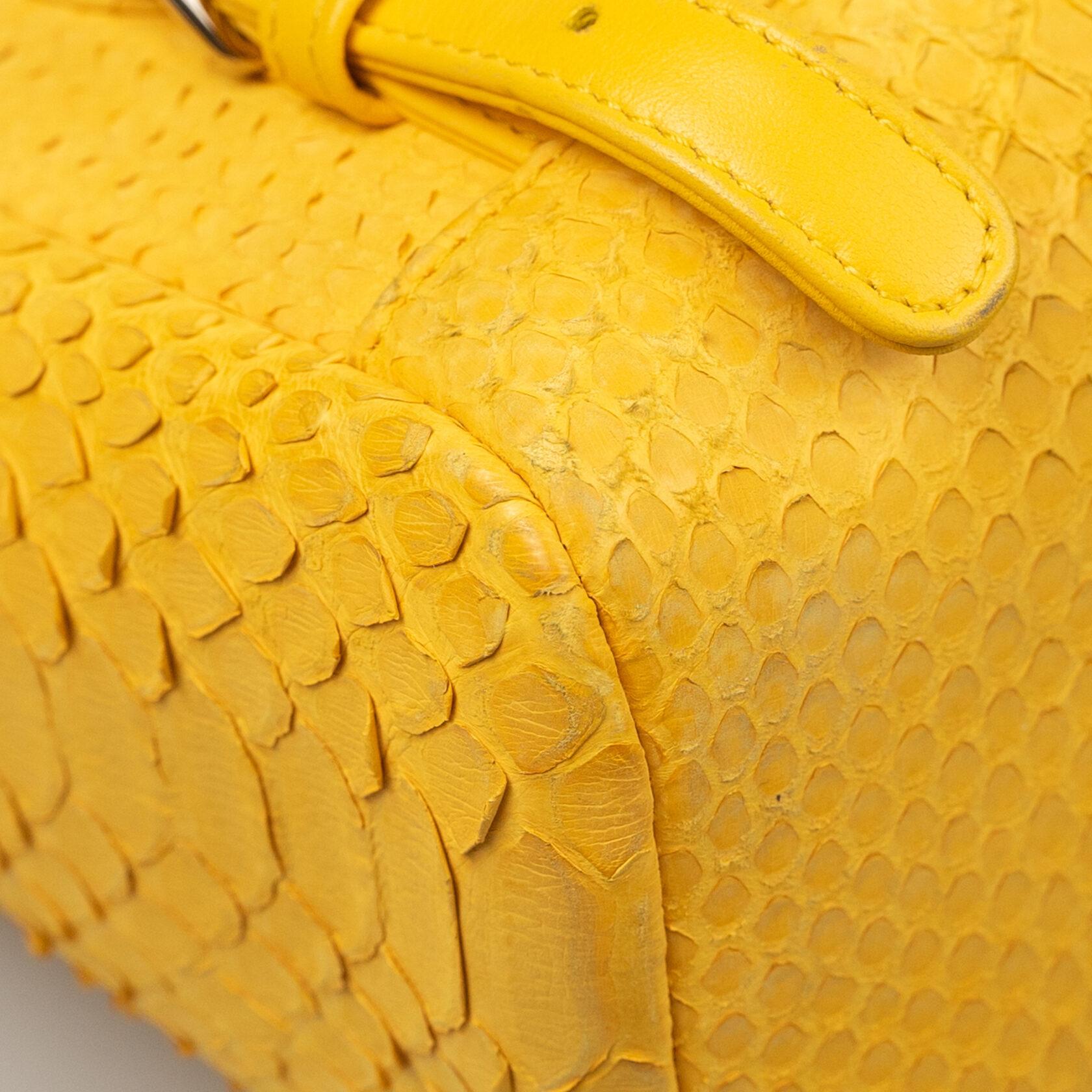 Chanel Urban Spirit Backpack Medium Python Yellow  For Sale 9