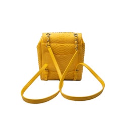Chanel Urban Spirit Backpack Medium Python Yellow