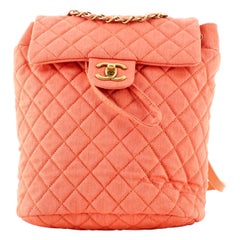 Sac à dos Urban Spirit Chanel en denim matelassé petit modèle