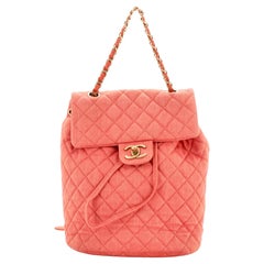 Chanel Doudoune Backpack Embossed Nylon Medium at 1stDibs