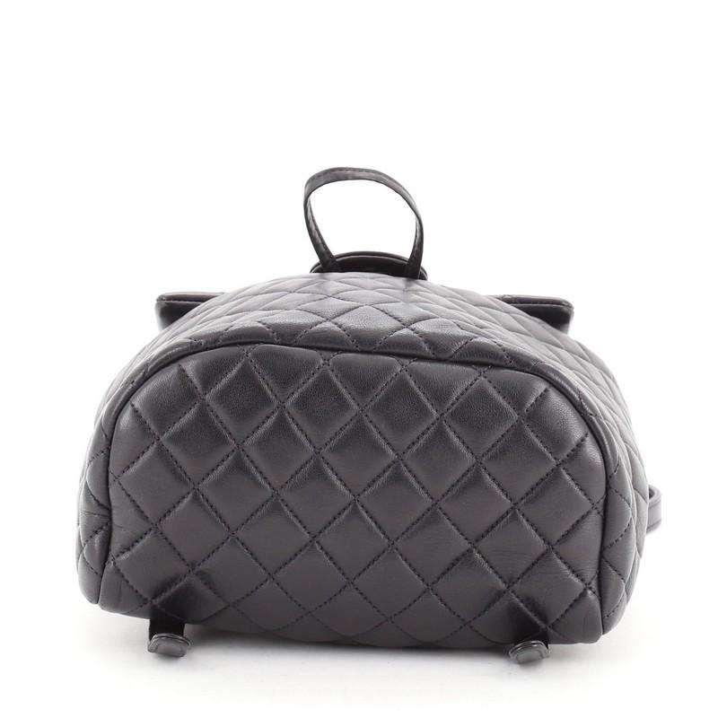 Gray Chanel Urban Spirit Backpack Quilted Lambskin Small