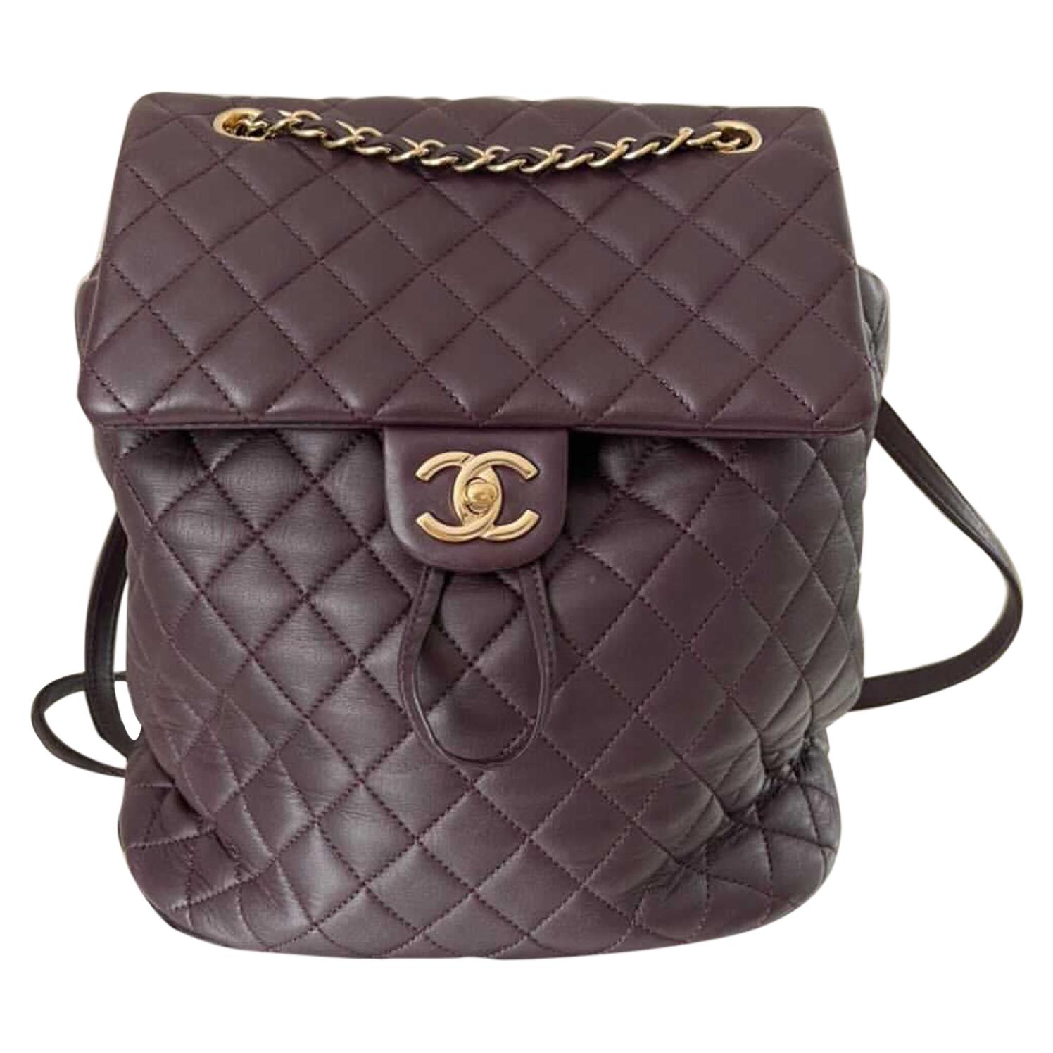 CHANEL Urban Spirit Burgundy Large Backpack