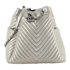Chanel Urban Spirit Drawstring Bag Iridescent Chevron Calfskin Large