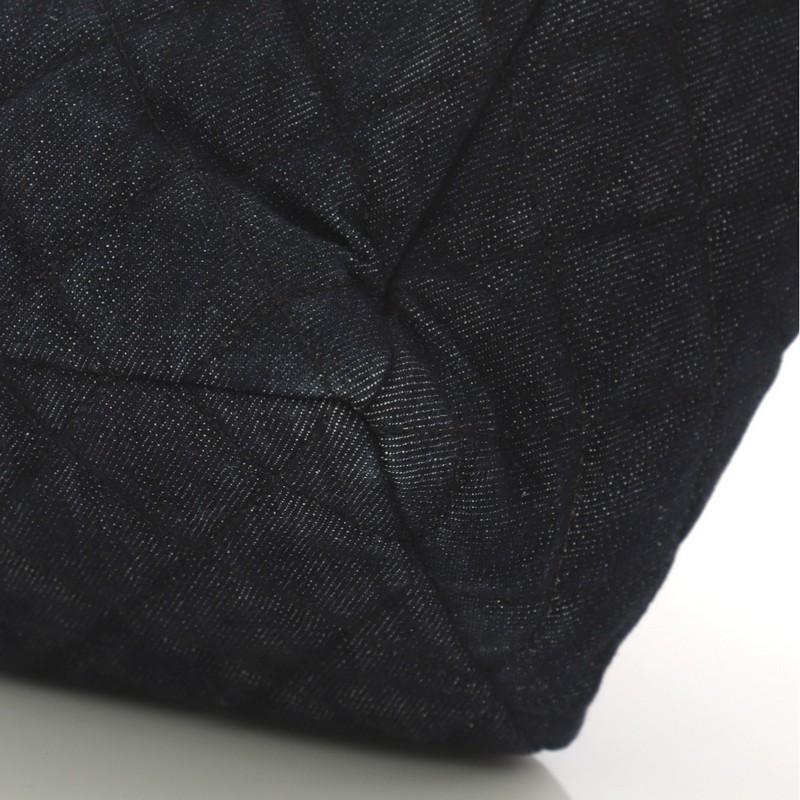 Women's Chanel Urban Spirit Drawstring Bag Quilted Denim Small