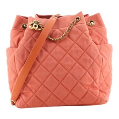 Chanel - Sac à cordon Urban Spirit en denim matelassé:: petit modèle