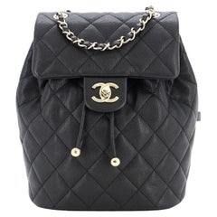 chanel black mini backpack purse