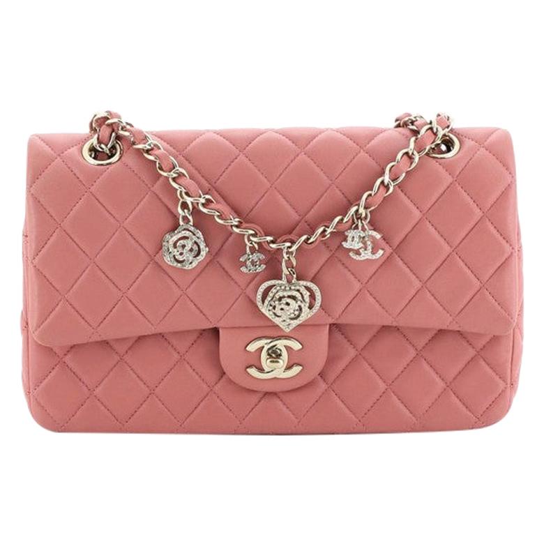 Chanel Valentine Crystal Hearts Flap Bag Quilted Lambskin Medium at 1stDibs