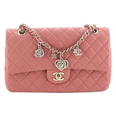 Chanel Valentine Crystal Hearts Klappe Tasche gesteppt Lammfell Medium