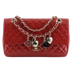 Chanel Valentine Hearts Flap Bag Quilted Patent Medium