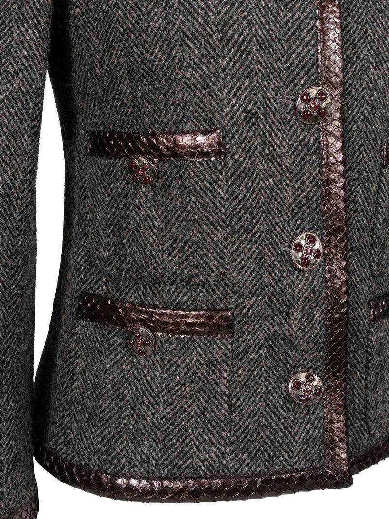 Chanel Vanessa Paradis Style CC Gripoix Buttons Tweed Jacket 1