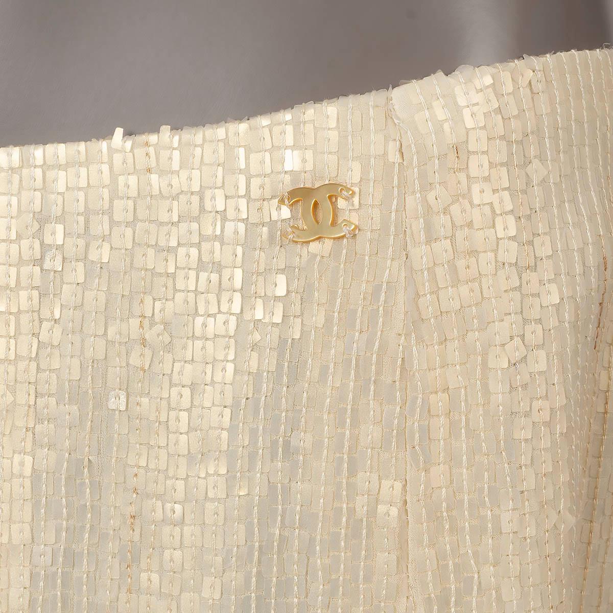 CHANEL vanilla 2003 03C CAFE MARLY SEQUIN MIDI Jupe 42 L Pour femmes en vente