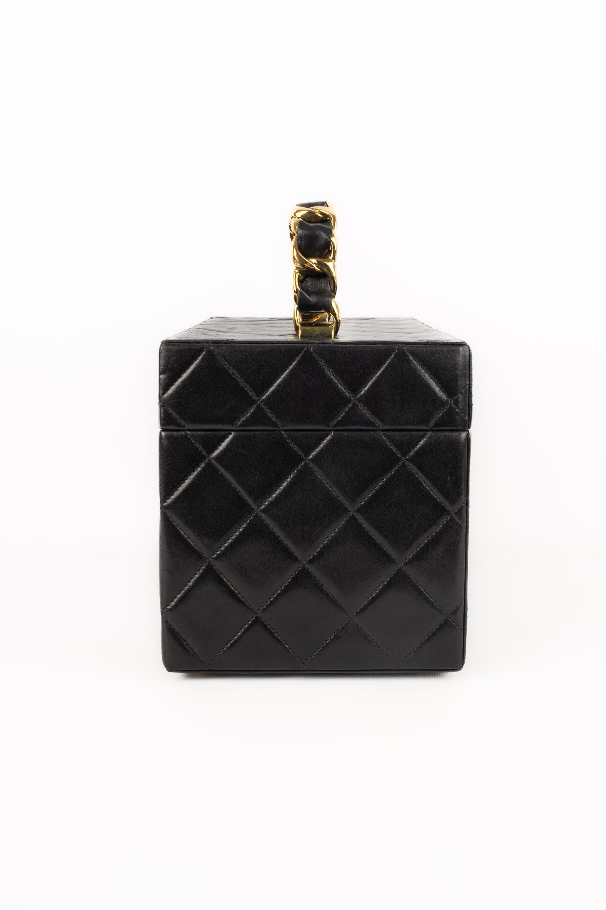 Black Chanel Vanity Bag, 1996 For Sale