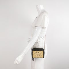 Chanel Vanity Case Mini Black Quilted Lambskin Golden Plate 2021
