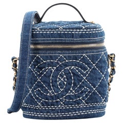 Chanel Vanity Case Quilted Denim