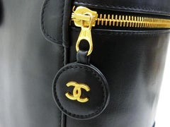 Chanel Vanity Case Quilted Lambskin 226198 Black Leather Tote