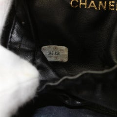 Chanel Vanity Case Quilted Lambskin Tote 869256 Black Leather Satchel
