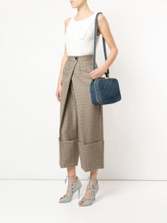 Chanel Vanity Case Rare Vintage Blue Mini Crossbody Black Denim Shoulder Bag