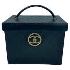 CHANEL Vanity Case Vintage in Black Lambskin