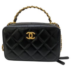Chanel Vanity Case with Chain Detail Black 