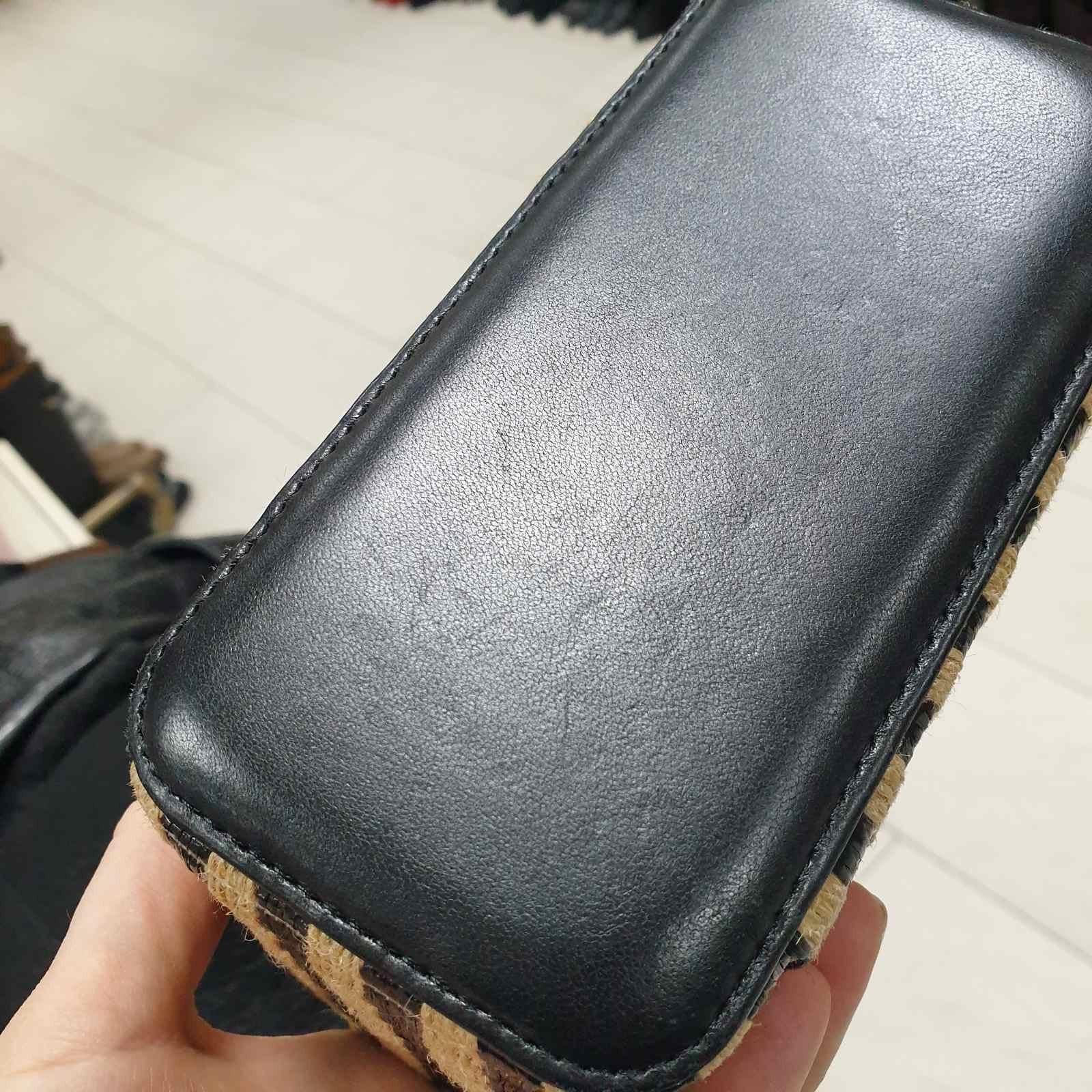 Chanel Vanity Chain Raffia Jute Thread Black Beige Bag For Sale 3
