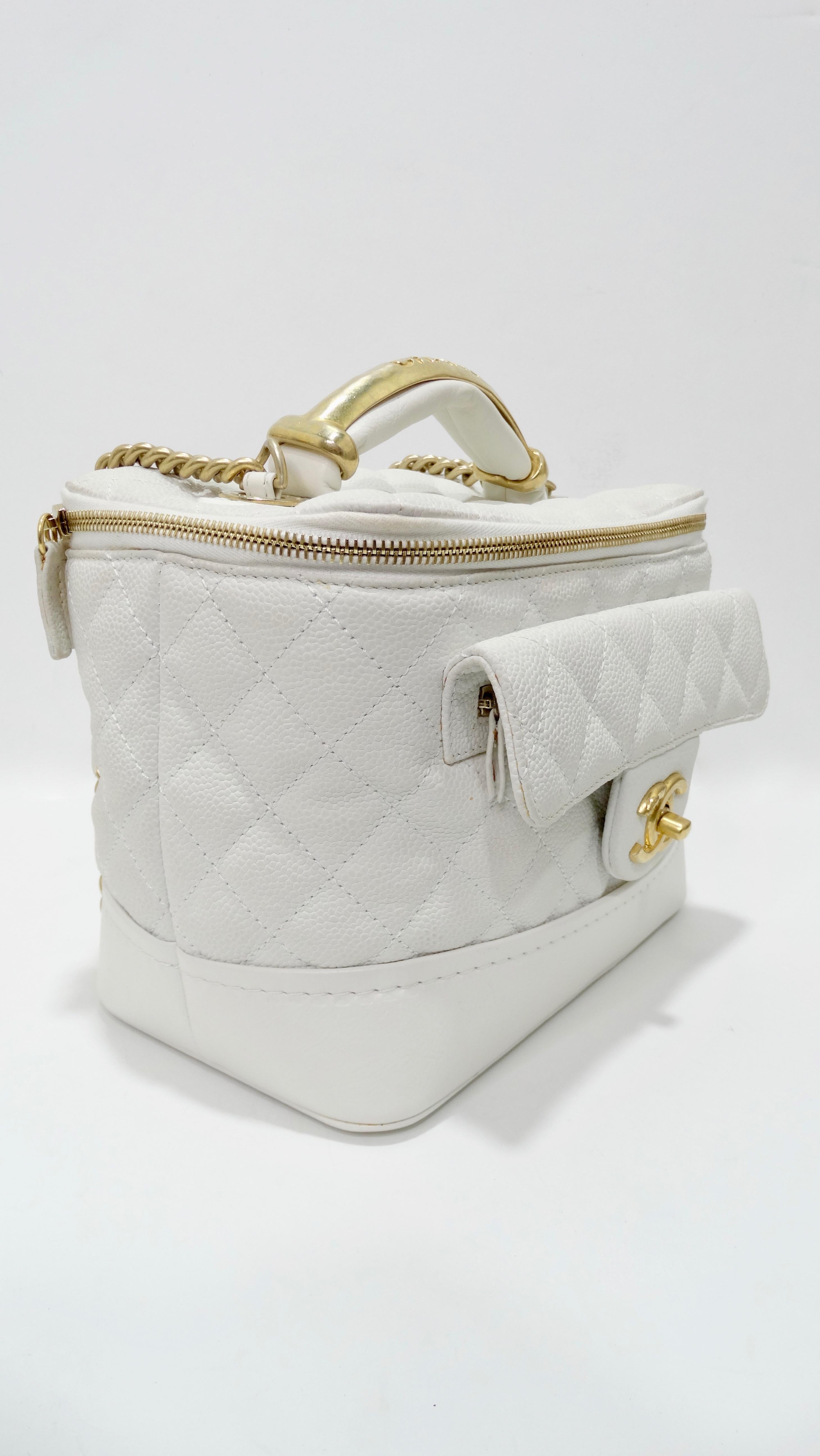 Chanel Vanity White Globe Trotter Bag 2013 Fall/Winter  6