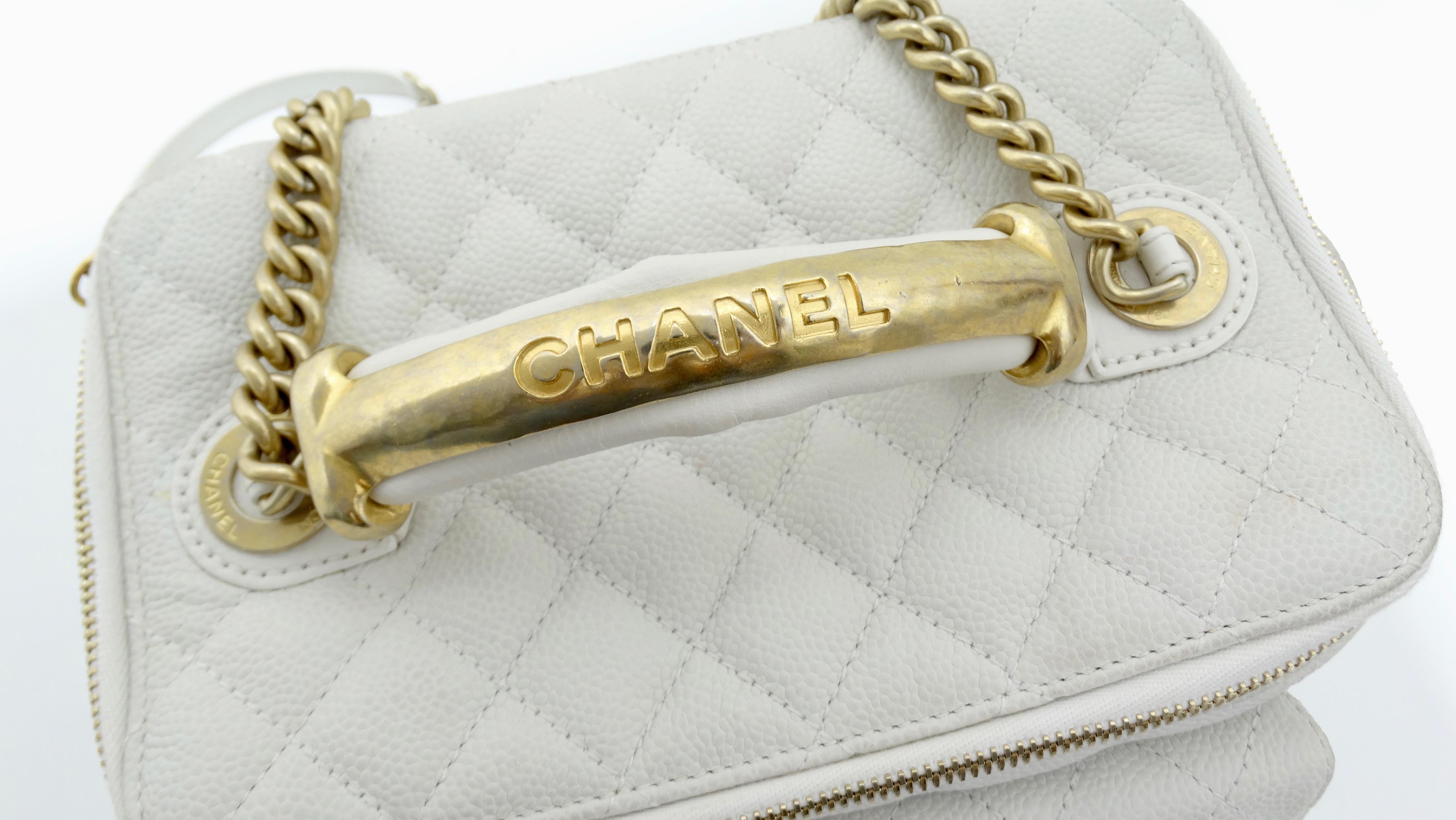 Women's or Men's Chanel Vanity White Globe Trotter Bag 2013 Fall/Winter 