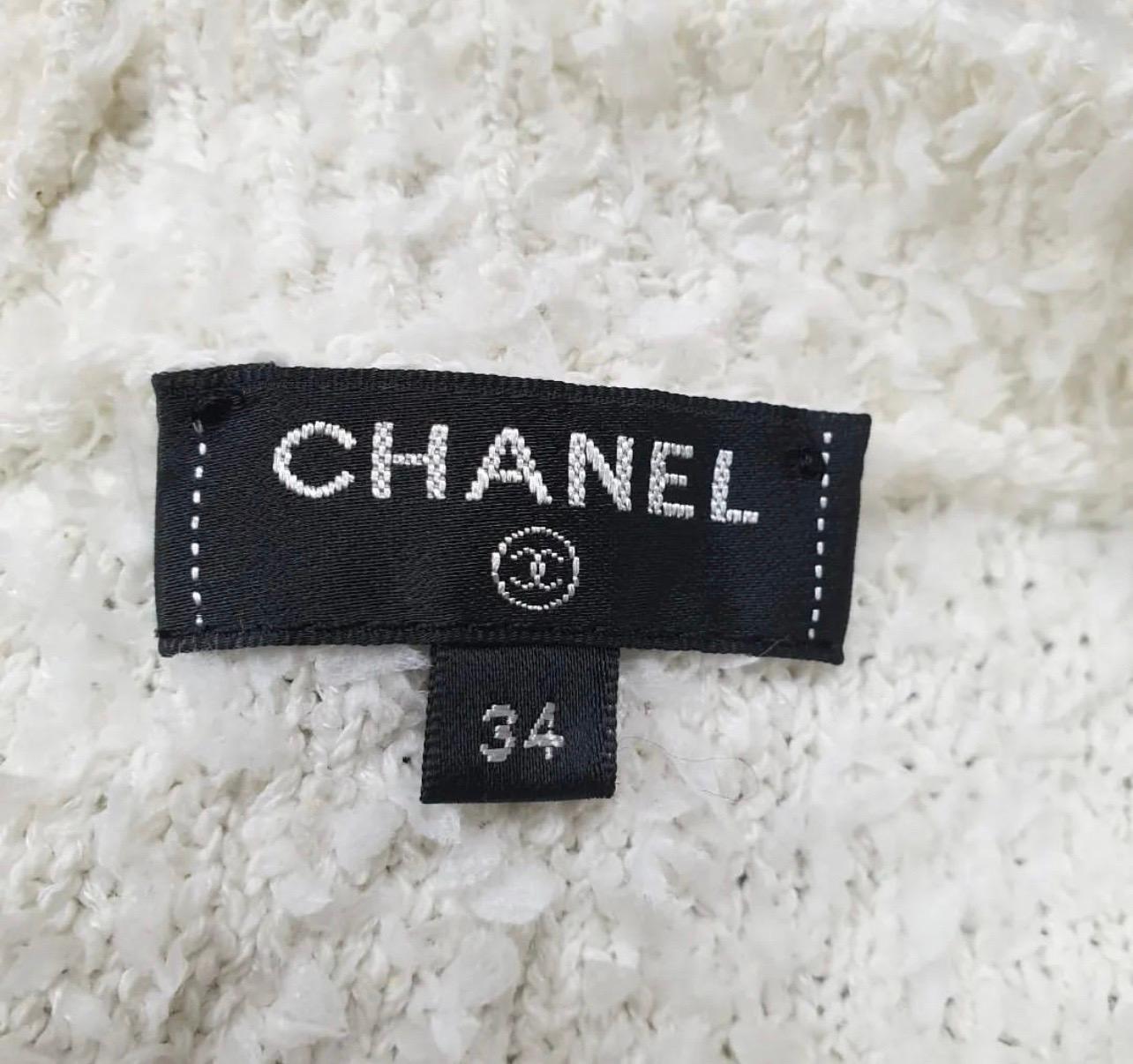 Chanel Varsity Iconic Logo Pullover Sweater For Sale at 1stDibs
