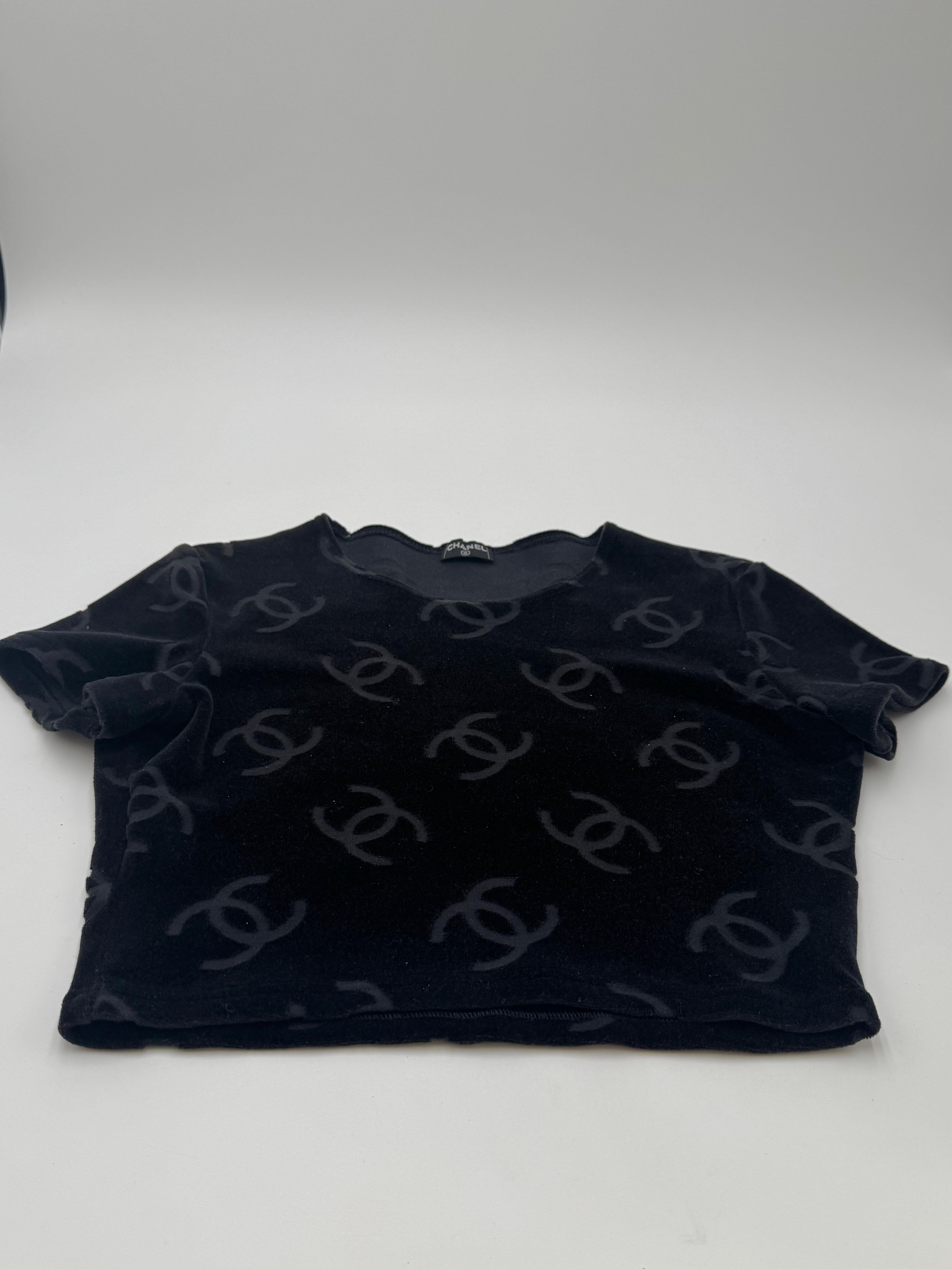 Women's Chanel Velour Logo Set – 1996 For Sale