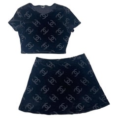 Chanel Velour Logo Set – 1996