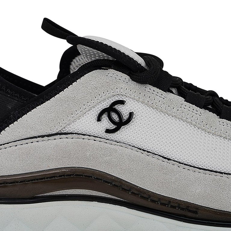 CHANEL 20C Calfskin Suede CC Logo Chain Metal Heels Pumps Shoes Black $975