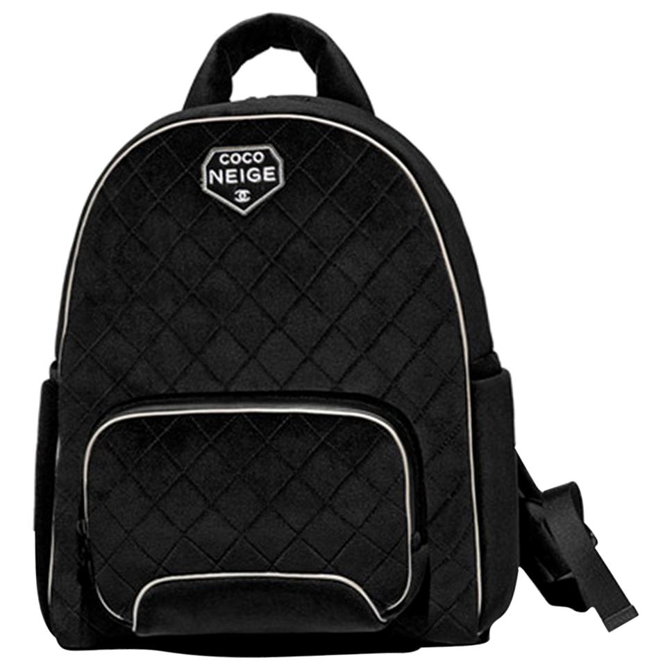 Chanel Velvet Coco Neige Backpack Bag 
