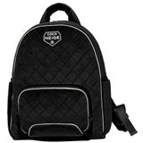 Chanel Black Velvet Quilted Coco Neige Backpack Purse