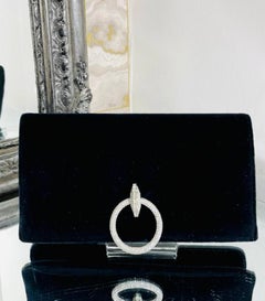 Chanel Velvet & Crystal Clutch Bag