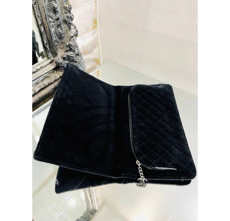 Women's Chanel Velvet & Crystal Clutch Bag For Sale