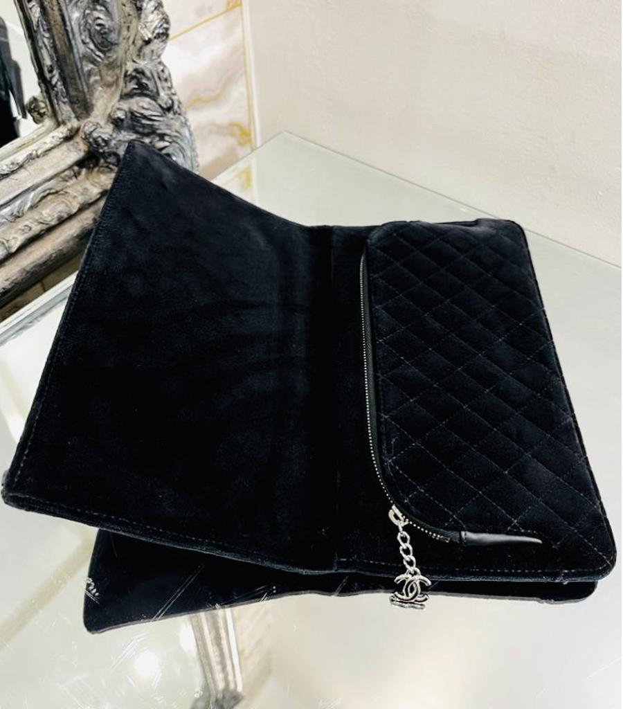 Women's Chanel Velvet & Crystal Clutch Bag For Sale