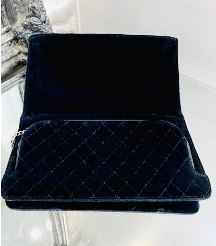 Chanel Velvet & Crystal Clutch Bag For Sale 1