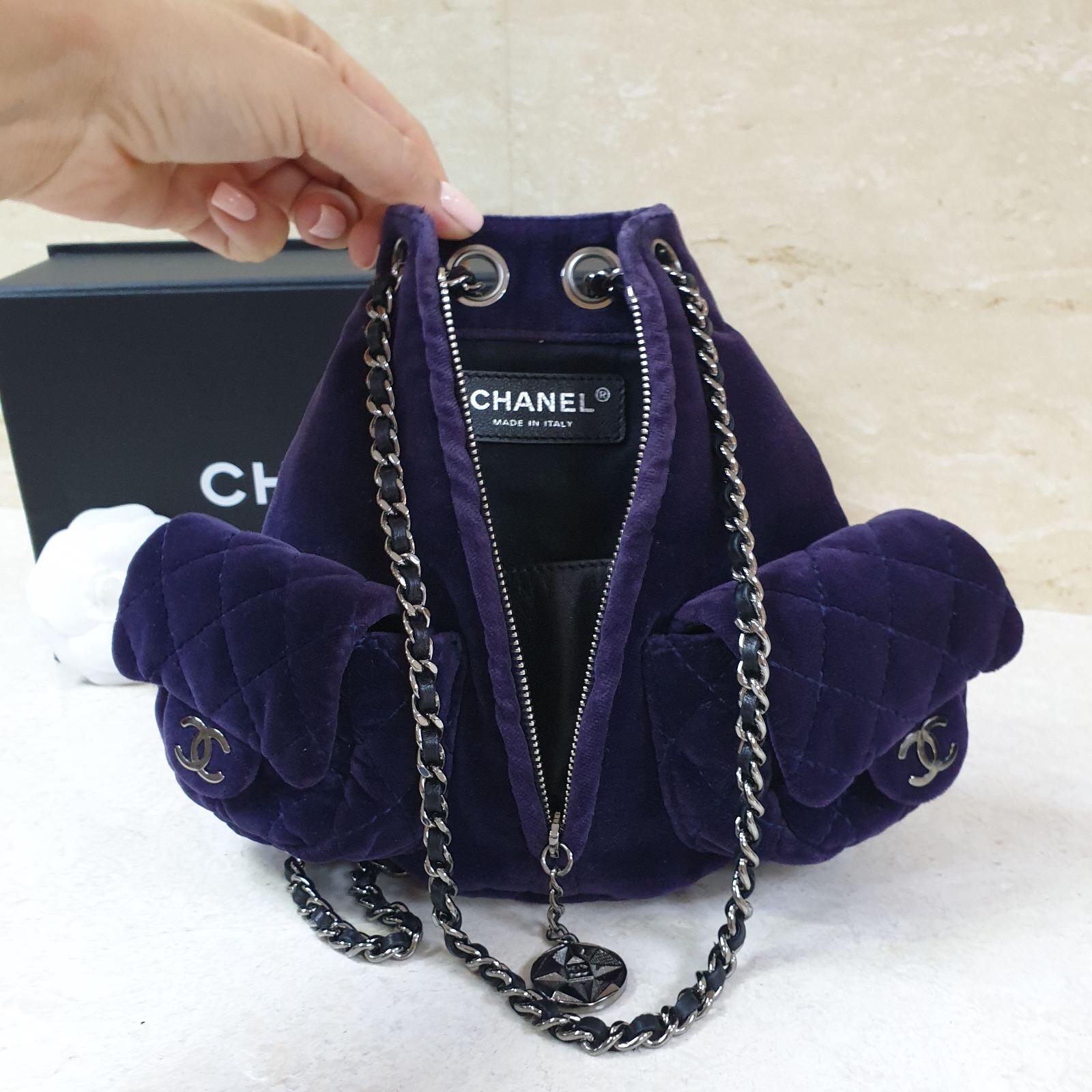 CHANEL Velvet Mini Backpack 1