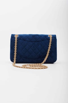 Chanel Velvet Quilted Mini 2.55 Reissue Flap Blue