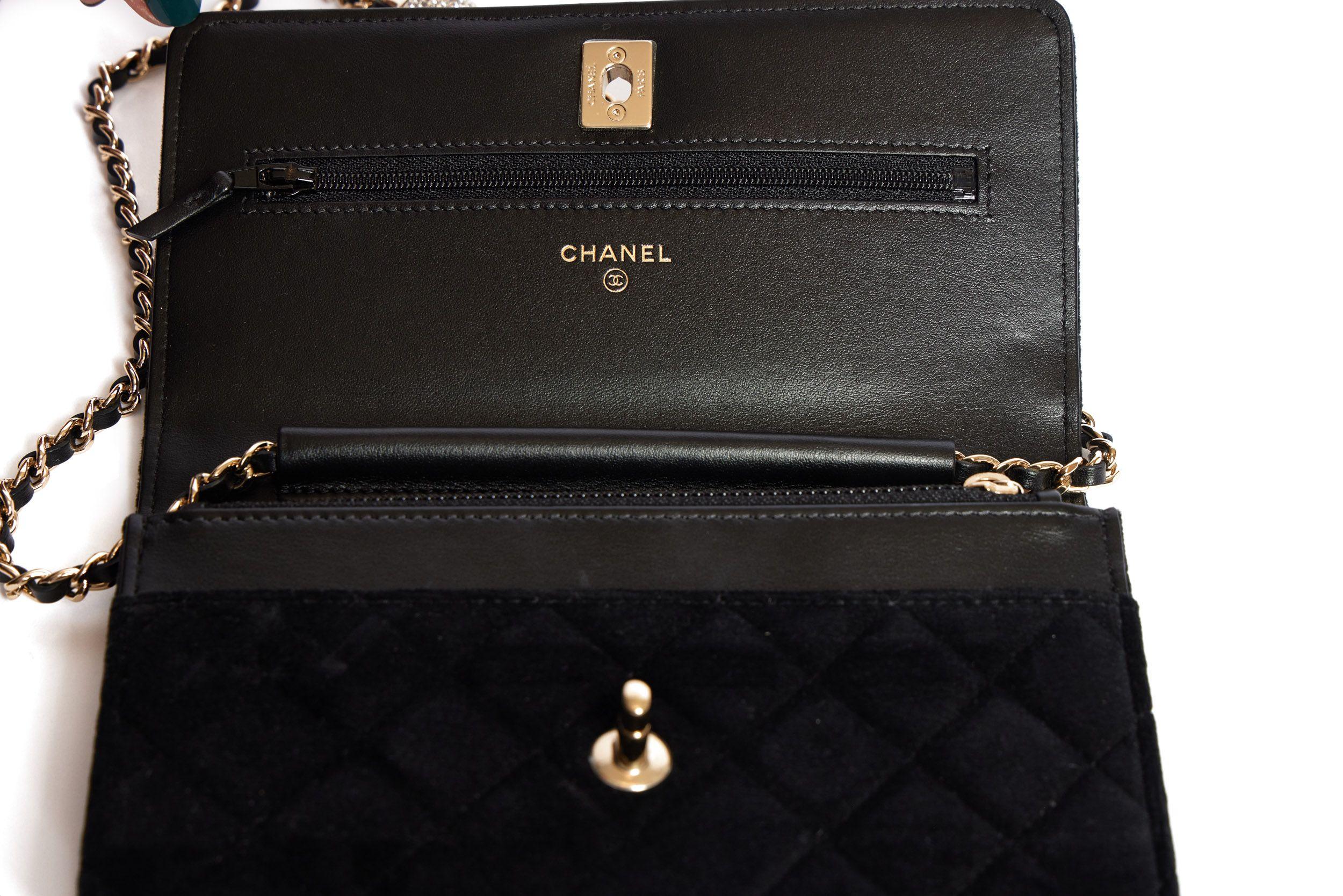 Chanel Velvet Wallet With Charm 2