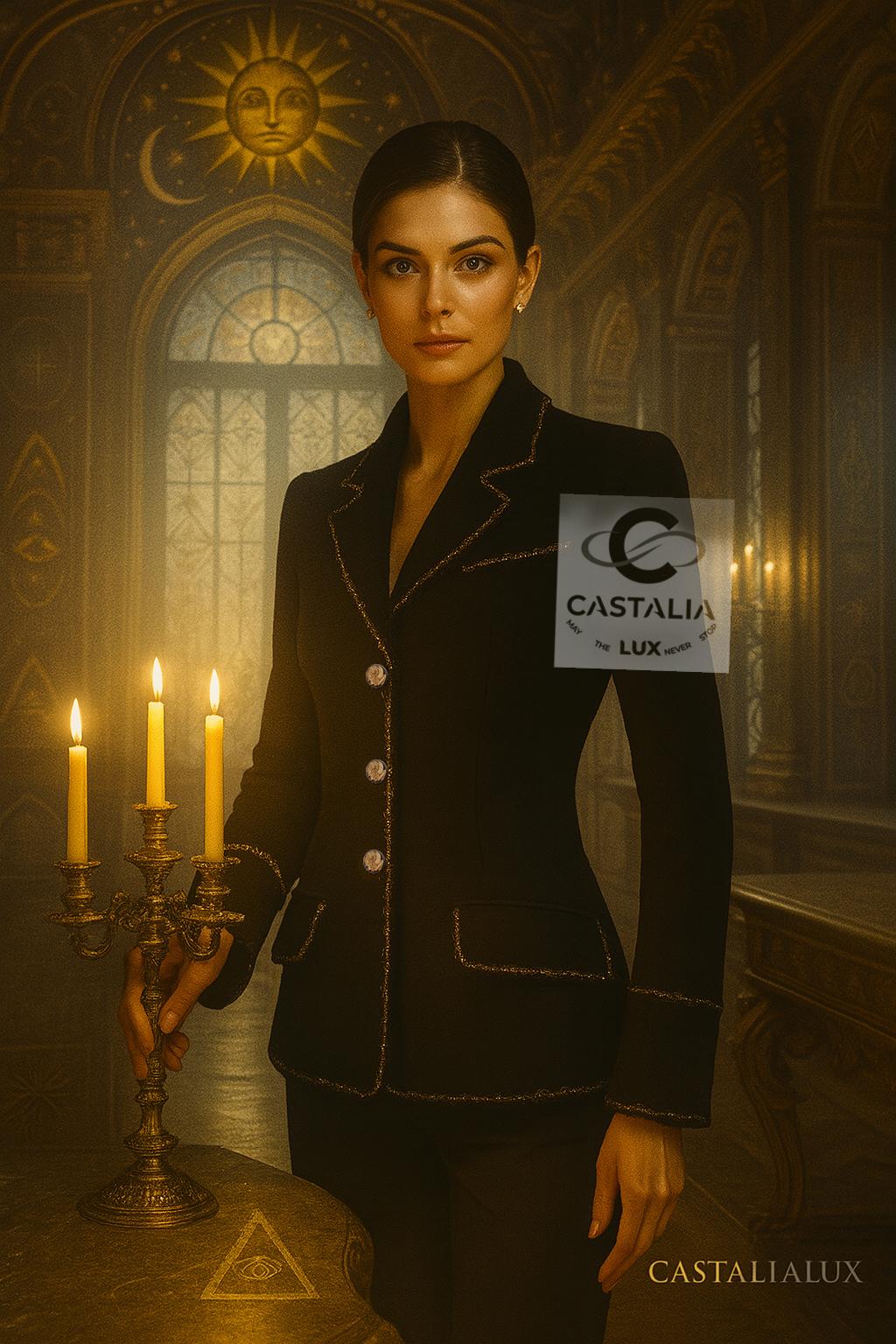 da uomo o donna Chanel Giacca Venetian Grandeur in tweed nero 42 FR in vendita