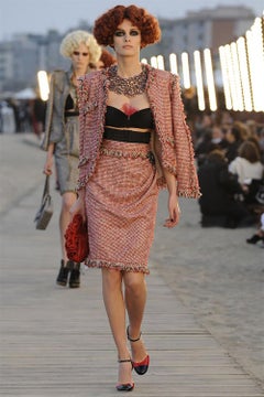 Chanel Venice Collection Runway Tweed Jacket and Skirt Set